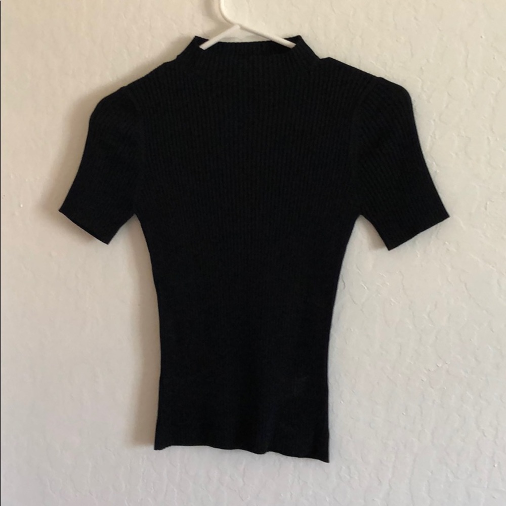Black mock neck shirt
